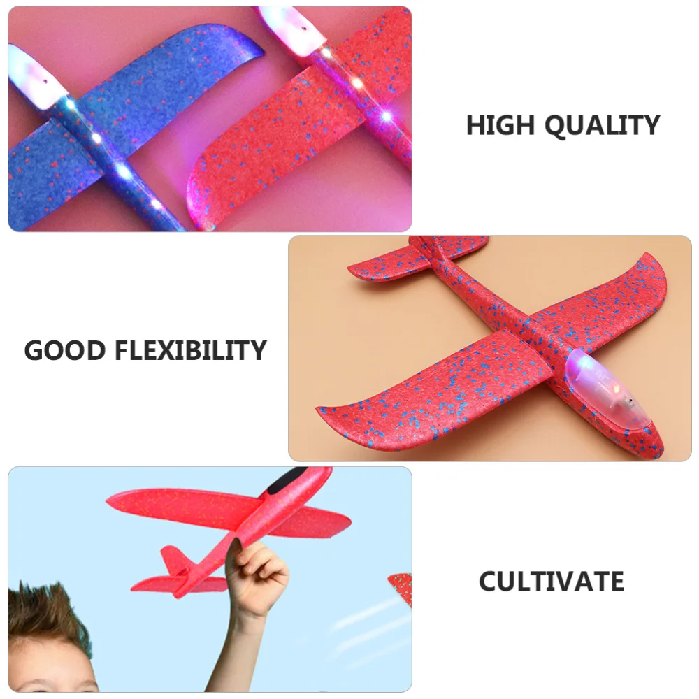 

4pcs Flying Glider Outdoor Funny Shine Airplane for Children Kids Playing