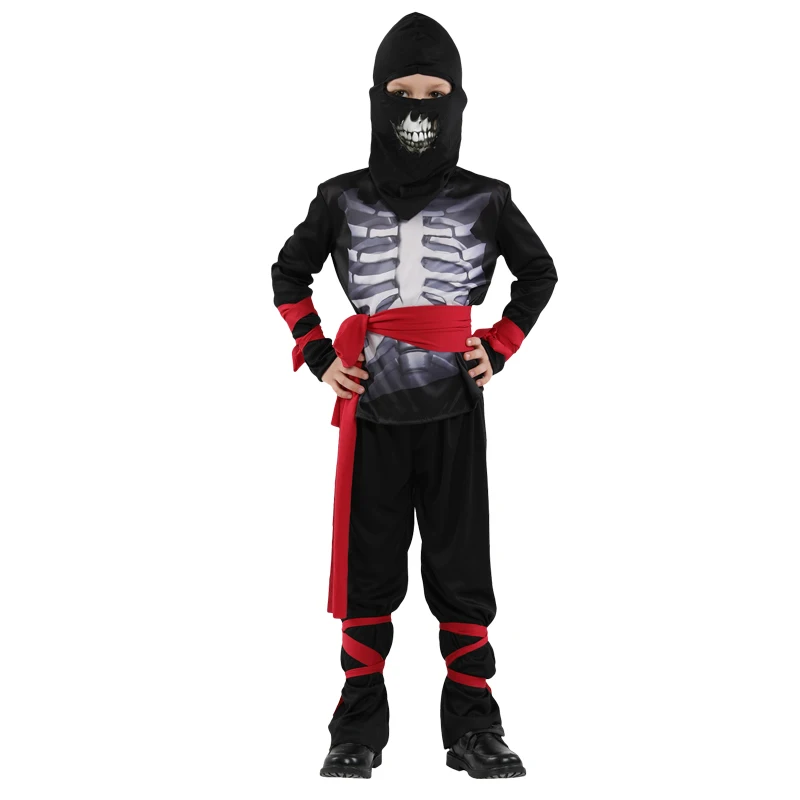Ninja Costume Kids Martial Arts Cosplay Halloween Fancy Dress Boy Party Decorations Supplies Uniforms |