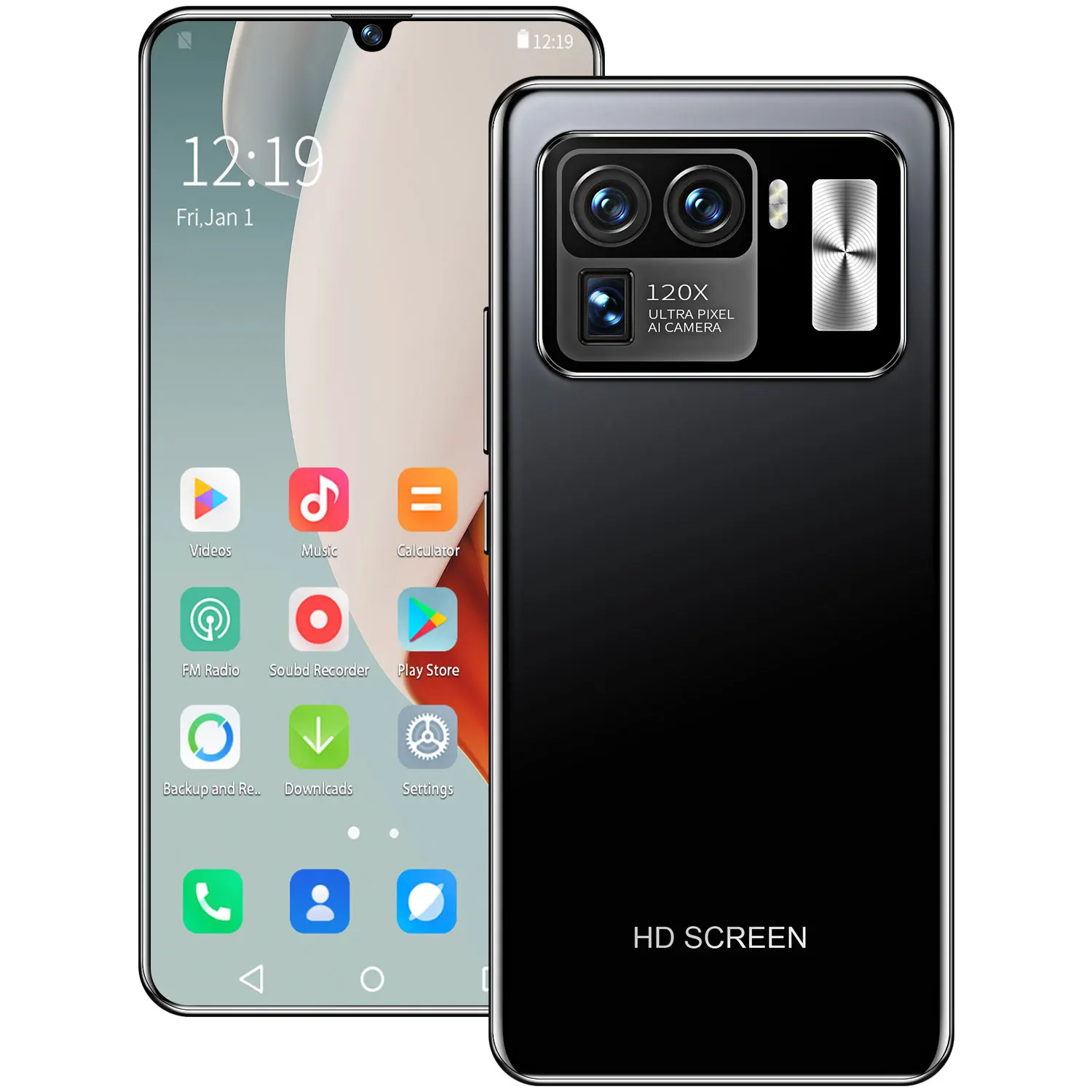 

2021 latest M11Ultra fingerprint unlocking 6.7inch face screen 256G6800mAh battery capacity global version borderless cellphone