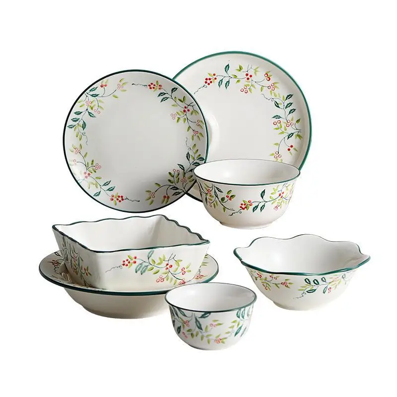 Набор посуды бытовая тарелка ins изысканная японская Красивая сочетание