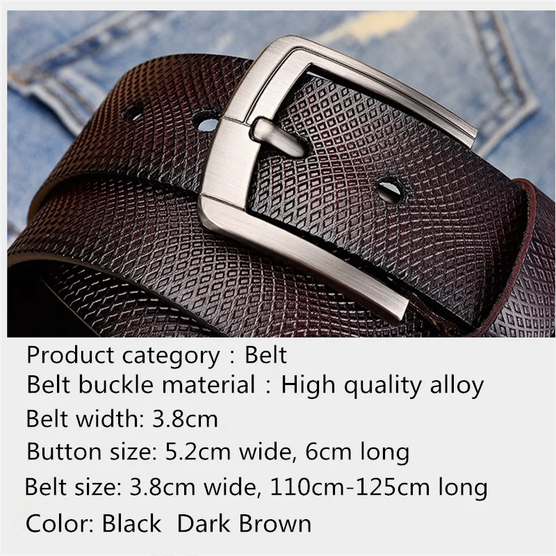 

Men's outdoors Belt Leather Mesh embossed pin buckle casual waist brand designer high quality alloy buckle luxurious Genuine