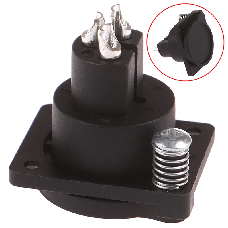 

1Pcs XLR 3 Pin Waterproof Female Chassis Panel Mounted Socket Adapter Soldering For Power MIC Connector Black