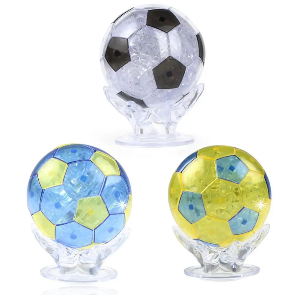 

3D World Cup Football Crystal Jigsaw Puzzle DIY Assembled Model Desk Craft Decoration Puzzle Children's Toy Decoration