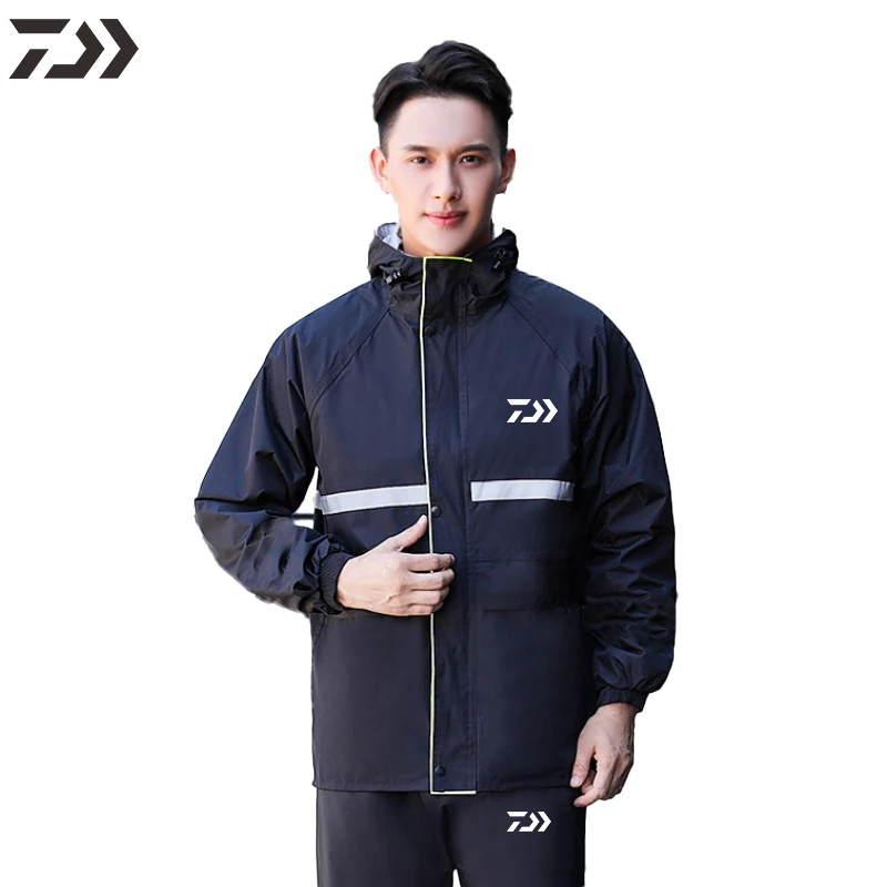 

Daiwa Raincoat Rain Pants Suit Double Waterproof Windproof Motorcycle Rain Jacket Poncho Outdoor Fishing Suit Rainwear For Men