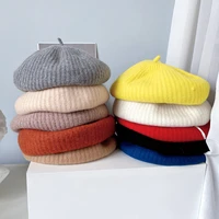 fashion hats for women autumn winter hats wool solid color unisex keep warm adult mencap female beret hat painter hat new 2021