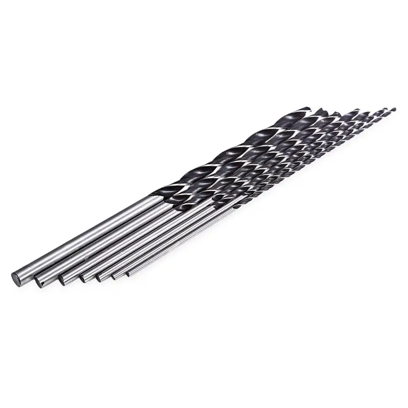 

7pc X Long Wood Drill Bit Set 4mm 5mm 6mm 7mm 8mm 10mm 12mm x 300mm Brad Point