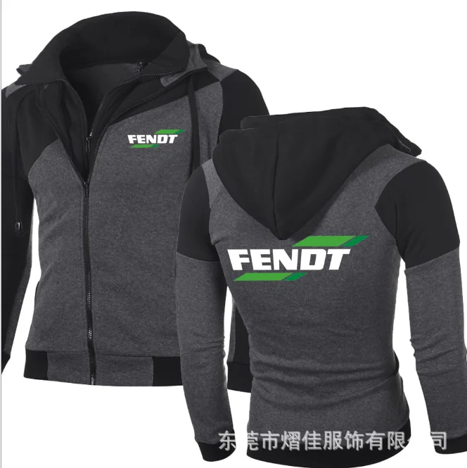 

NEW Spring Autumn Fashion Long Sleeve Cardigan Double Zipper Jacket for FENDT Zipper Hoodie Men Pullover Sweatshirts