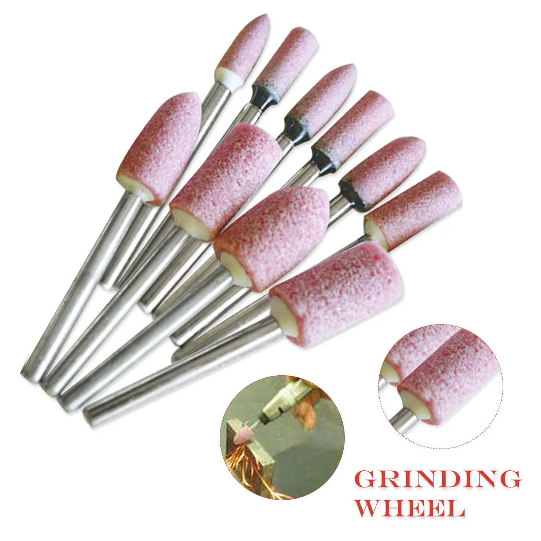 

Wheel Accessories 10Pcs 1/8 Shaft Mounted Rotary Tool Grinding Wheel Head Ceramic Grinding Wheel Head Electric Grinding