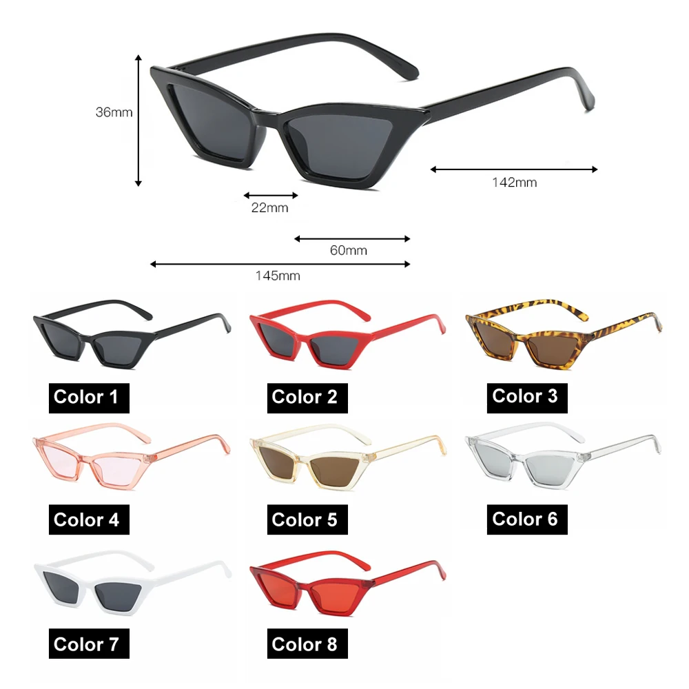 

Women Small Frame Sunglasses Cat Eye Sunglasses UV400 Sun Shades Glasses Street Eyewear fashion Sunglasses oculos
