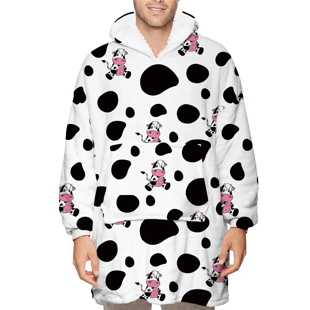 

Женская Повседневная Свободная Толстовка с принтом, зимняя теплая толстовка с капюшоном, Топы, Толстовки для сна, одежда Kawaii, эстетичный Пов...