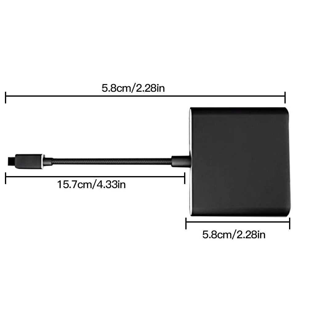 Адаптер USB 3.0 Type C 3 в 1 преобразователь Аудио и видео выход преобразующие