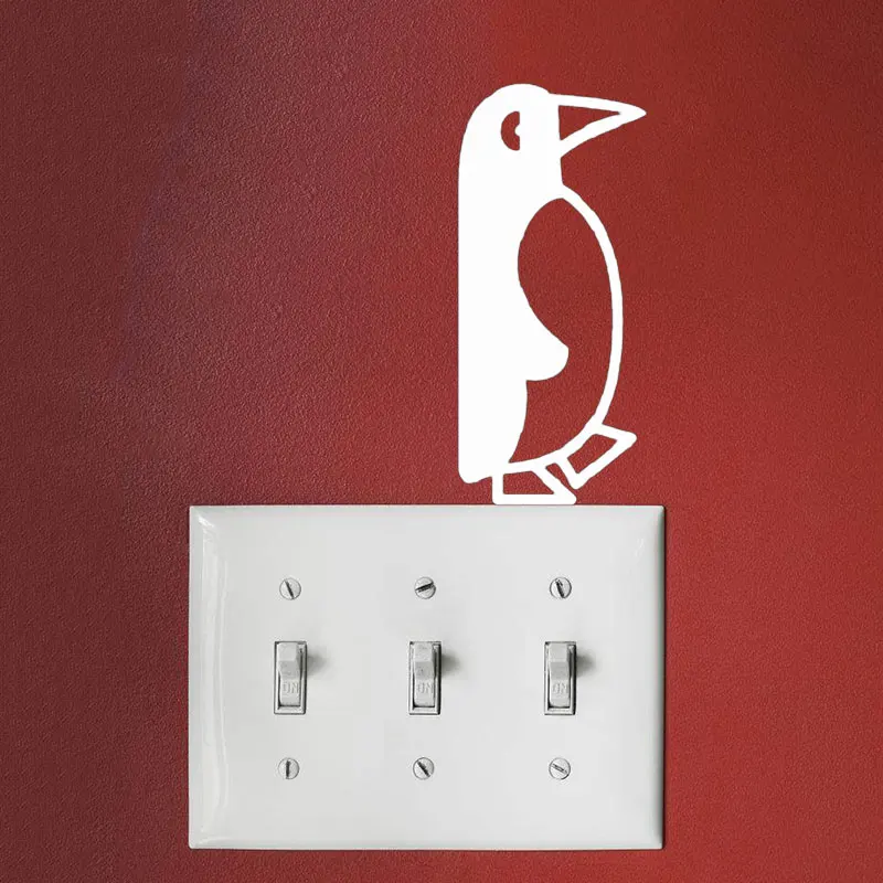 Наклейки на розетку с пингвином наклейки стену милые Мультяшные украшения