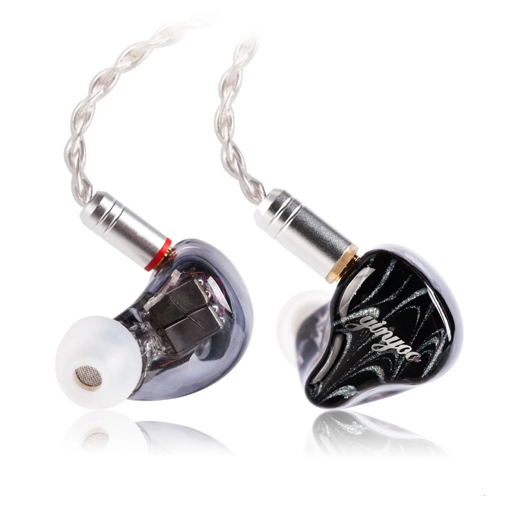 AK Yinyoo HX6 1DD+ 5BA Ноулз гибридные наушники в ухо HIFI DJ монитор для бега спортивные наушники ушные вкладыши изготовленные таможней V2/ASH