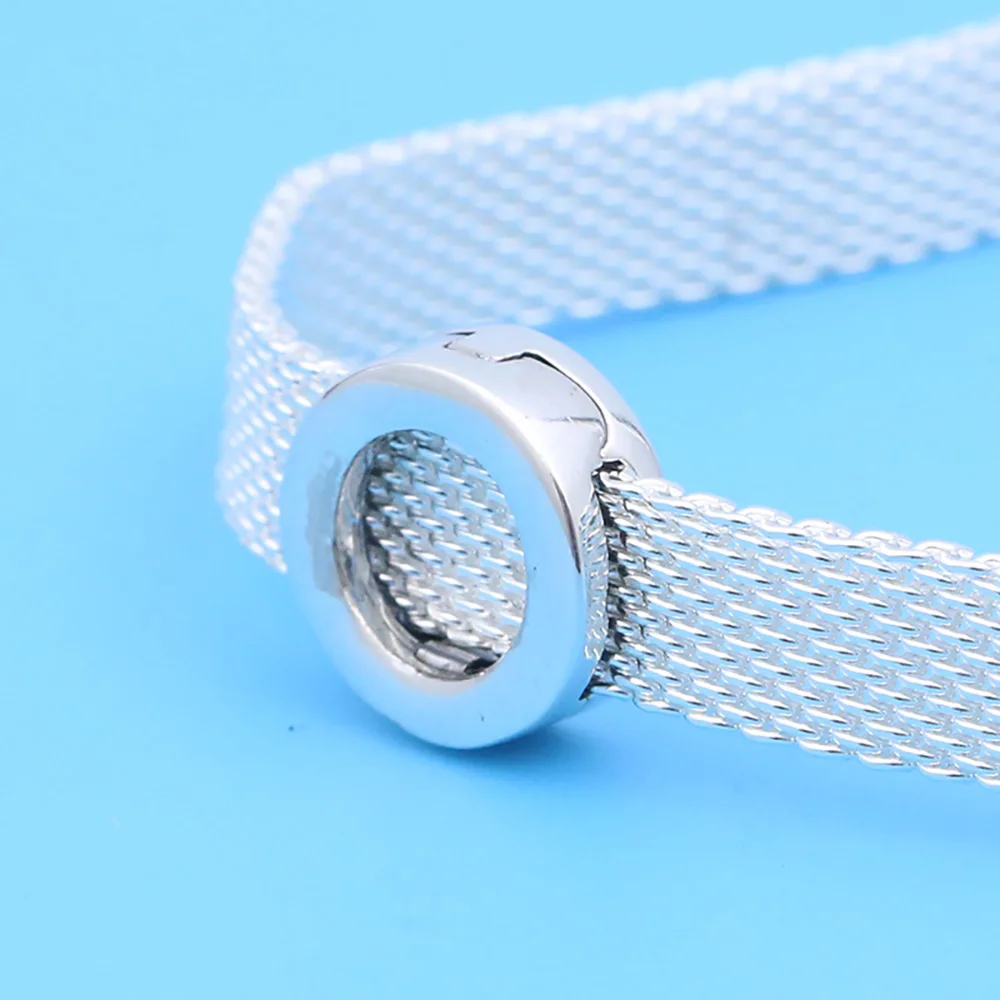 

Danturn New 925 Sterling Silver Bead Silver Circle Clip Charm fit Original Reflexion Bracelet for Women DIY Jewelry Making Gift