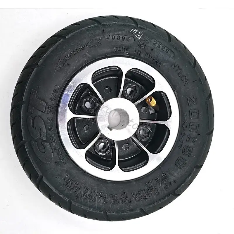 

200x50 Solid Wheel With Aluminium Alloy Wheel Hub 8 inch for Folding Mini Electric Scooter Explosion-Proof