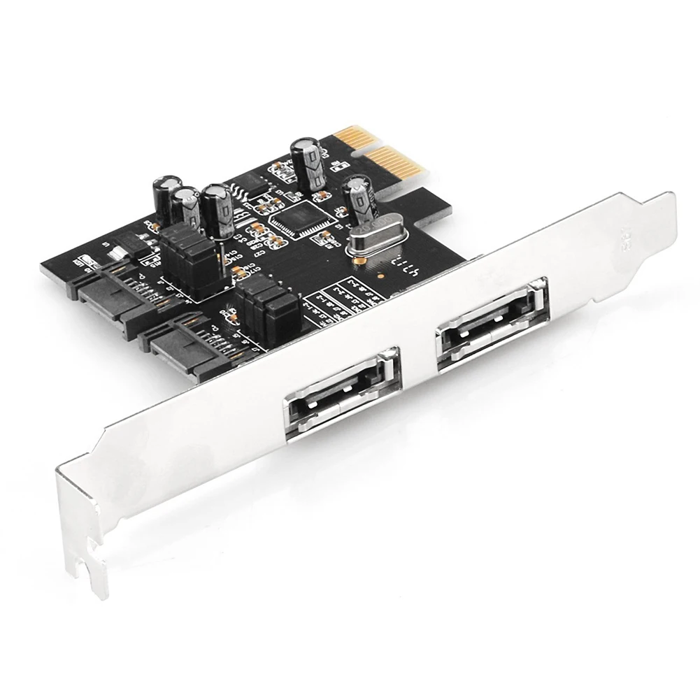 Адаптер PCI-E X1 для настольного компьютера переходник PCI-Express Riser 2 порта SATA3