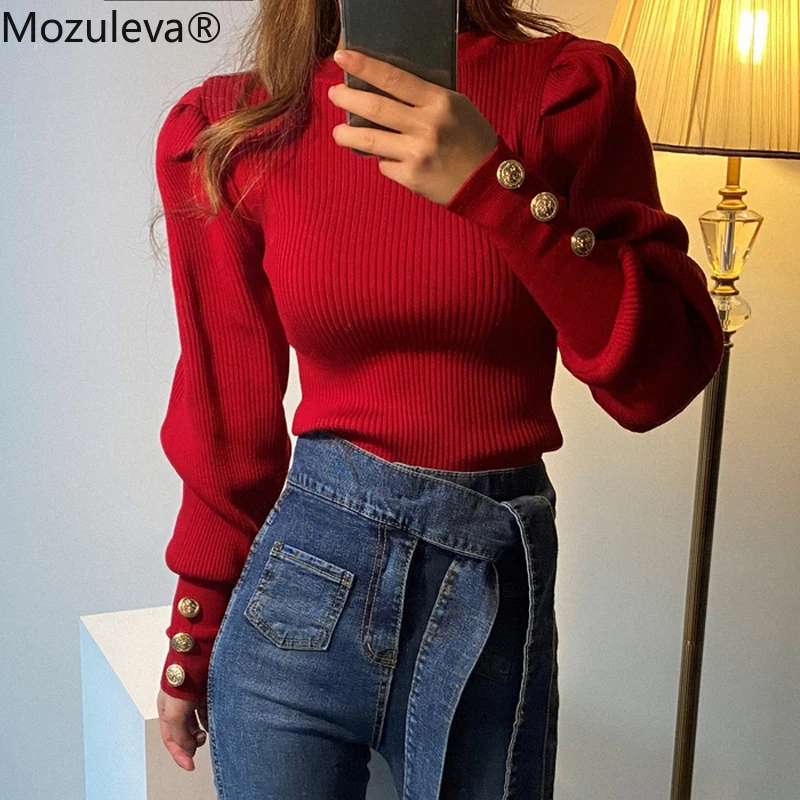 Mozuleva! Модное платье с О-образным вырезом эластичные обтягивающие Женский пуловер