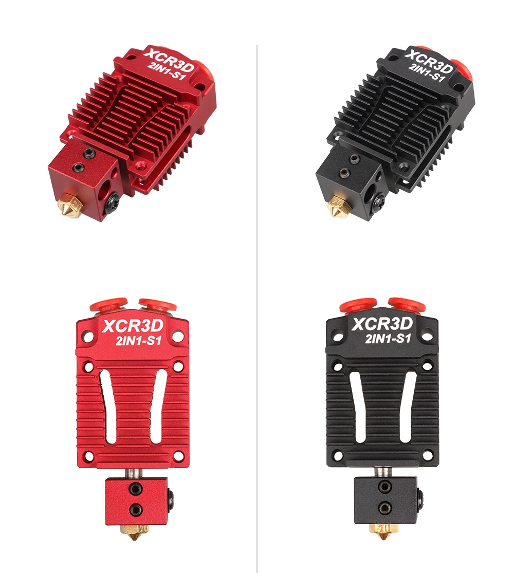 3DSWAY 3D-принтеры Запчасти XCR3D 2IN1-S1 Hotend 2 в 1 из коммутатор Цвет экструдер Bowden J-head 12 V/24 V 1,75 мм нити Вентилятор охлаждения
