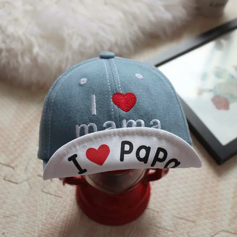 Модная Джинсовая детская шапка с буквами Детские бейсболки летние детские шапки