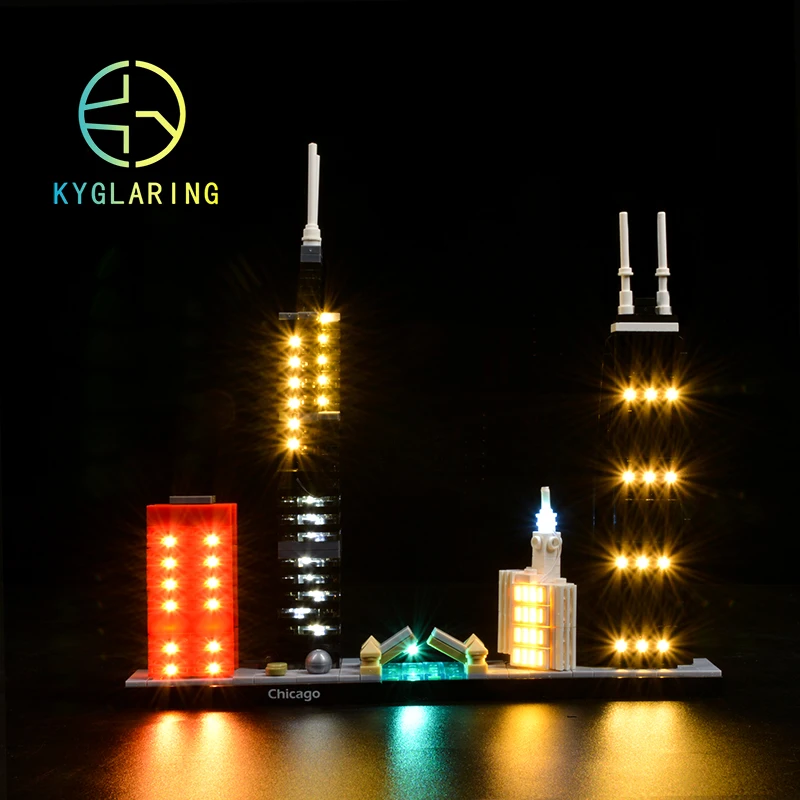 Светодиодный светильник комплект для 21033 Архитектура Чикаго уиллистауэр игрушка