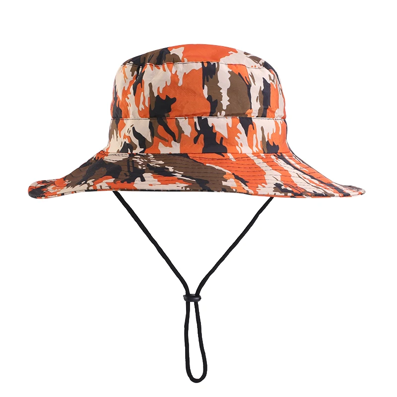

New Camouflage Flat Cap Waterproof Sun Hat Breathable Fishing Bucket Hat Summer Climbing Hat Unisex Outdoor Activity Cap