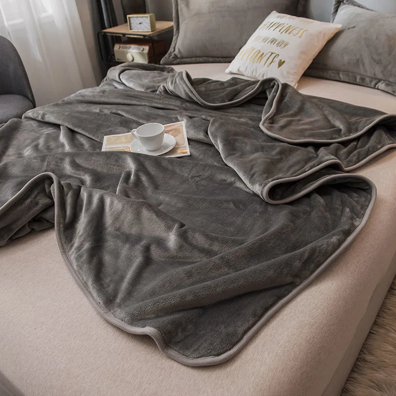

Milk Fleece Double-Sided Blankets, Bedding, Soft Flannel Blankets, Double Blankets, Warm Blankets, Blankets For All Seasons