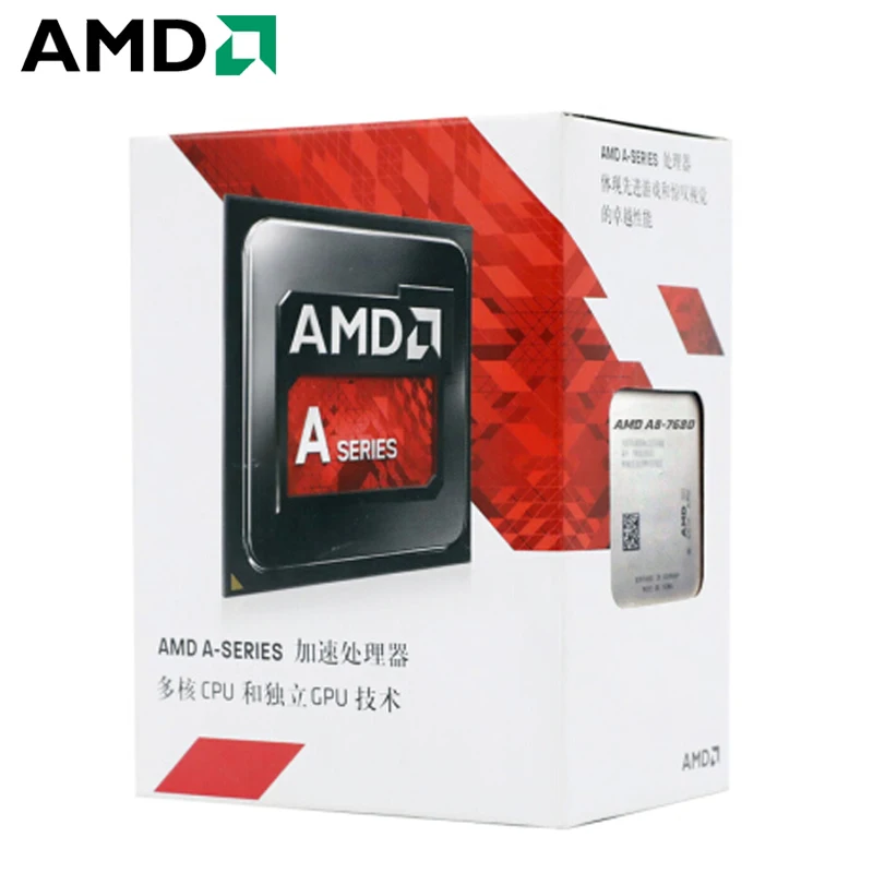 AMD APU A8-7680 A8 7680 3,5 ГГц R7 четырехъядерный настольный процессор L2 = 2 м 45 Вт DDR3 разъем FM2+ и с вентилятором