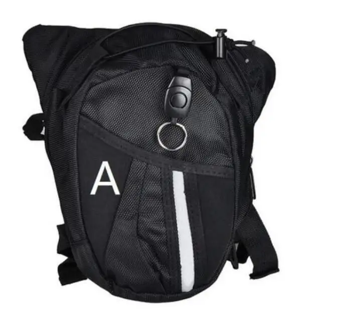 Дополнительный нейлон полиэстер черный падение ноги мотоцикл пояс с карманами