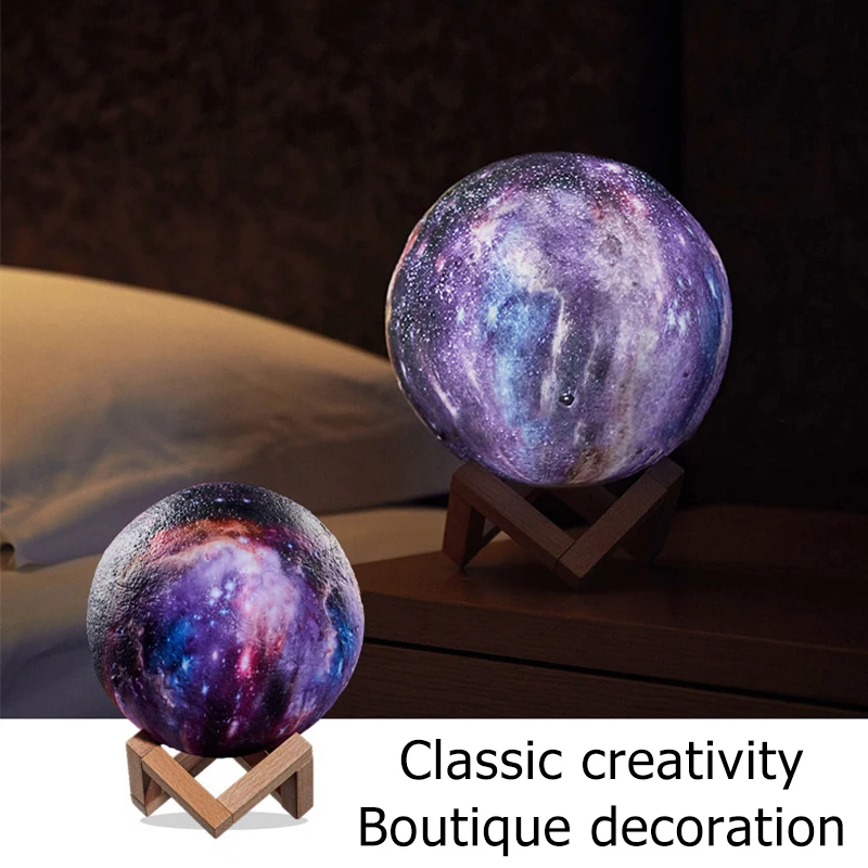 

16 Colors Moon Lamp Kids Night Light Galaxy Lamp LED 3D Star Moon Light Change Touch And Remote Control Galaxy Light For Gifts