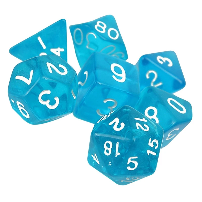 14-Dice двусторонний D4 D6 D8 D10 D12 D20 MTG Magic the Gathering D прозрачный синий и желтый | Спорт