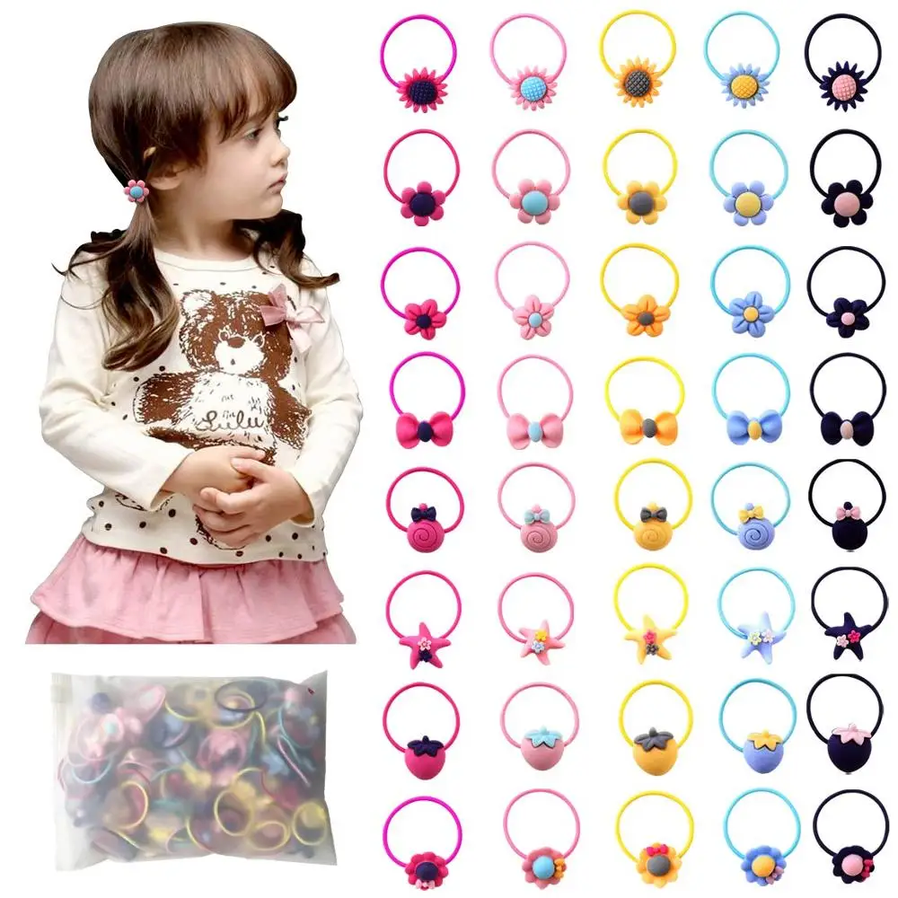 2 шт. эластичная резинка для волос конский хвост милая цветная шапка в форме