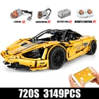 Форма King 13145 MOC 1:8 приложение с дистанционным управлением технический МакЛаренс P1 720S гоночный автомобиль строительные блоки детские игрушки подарки на день рождения