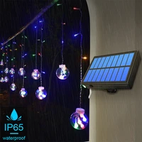8 modes remote control solar string lights 12 led balls outdoor waterproof lighting festival party decorations