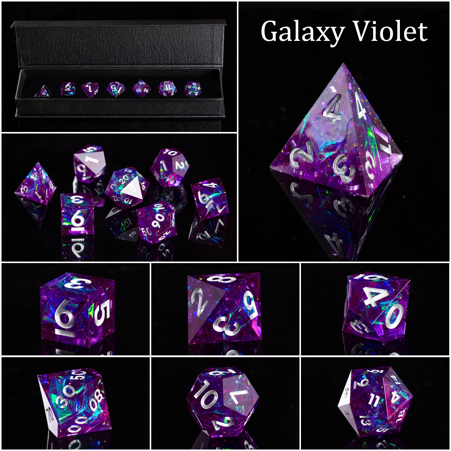 

DND Dice Sets Sharp Edge Dice Polyhedral Mirror Dice Sets Galaxy Dice For Role Playing Board Games