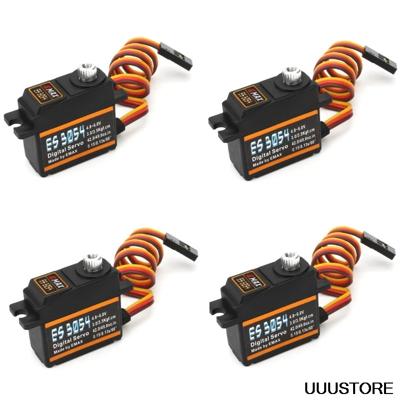 Emax ES3054 17g 3 5 кг 0.13sec 23T Металлическая Шестерня цифровой сервопривод для RC самолета