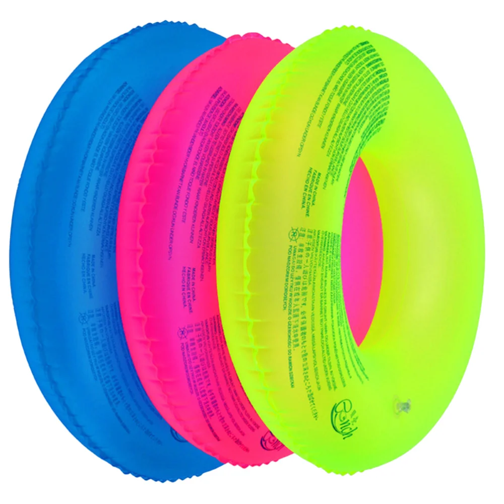 

3pcs Inflatable Pool Tubes Swimming Ring Thickened Water Swimming Ring Floating Saving Ring Pool (Random Color, Suitable for