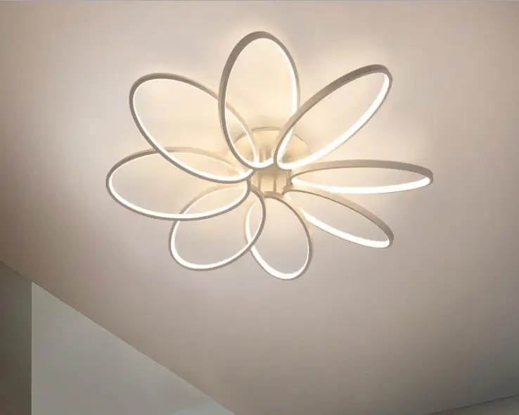 

New petal ceiling lamp LED creative flower living room lamp simple modern warm bedroom lamp designer lamp