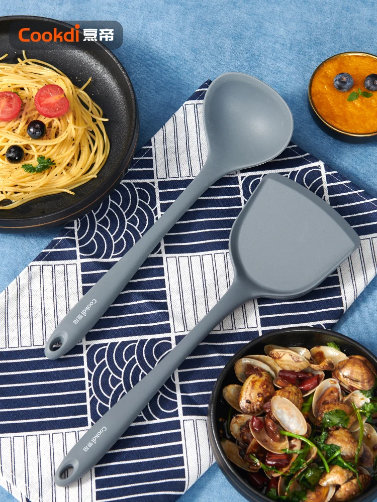

Household Silicone Kitchenware, Special Spatula for Non-stick Cookware, Heat-resistant Kitchenware Set,Spoon and Cake Scraper
