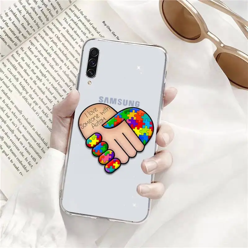 

Puzzle Autism Awareness Phone Case Transparent for Samsung s9 s10 s20 Huawei honor P20 P30 P40 xiaomi note mi 8 9 pro lite plus
