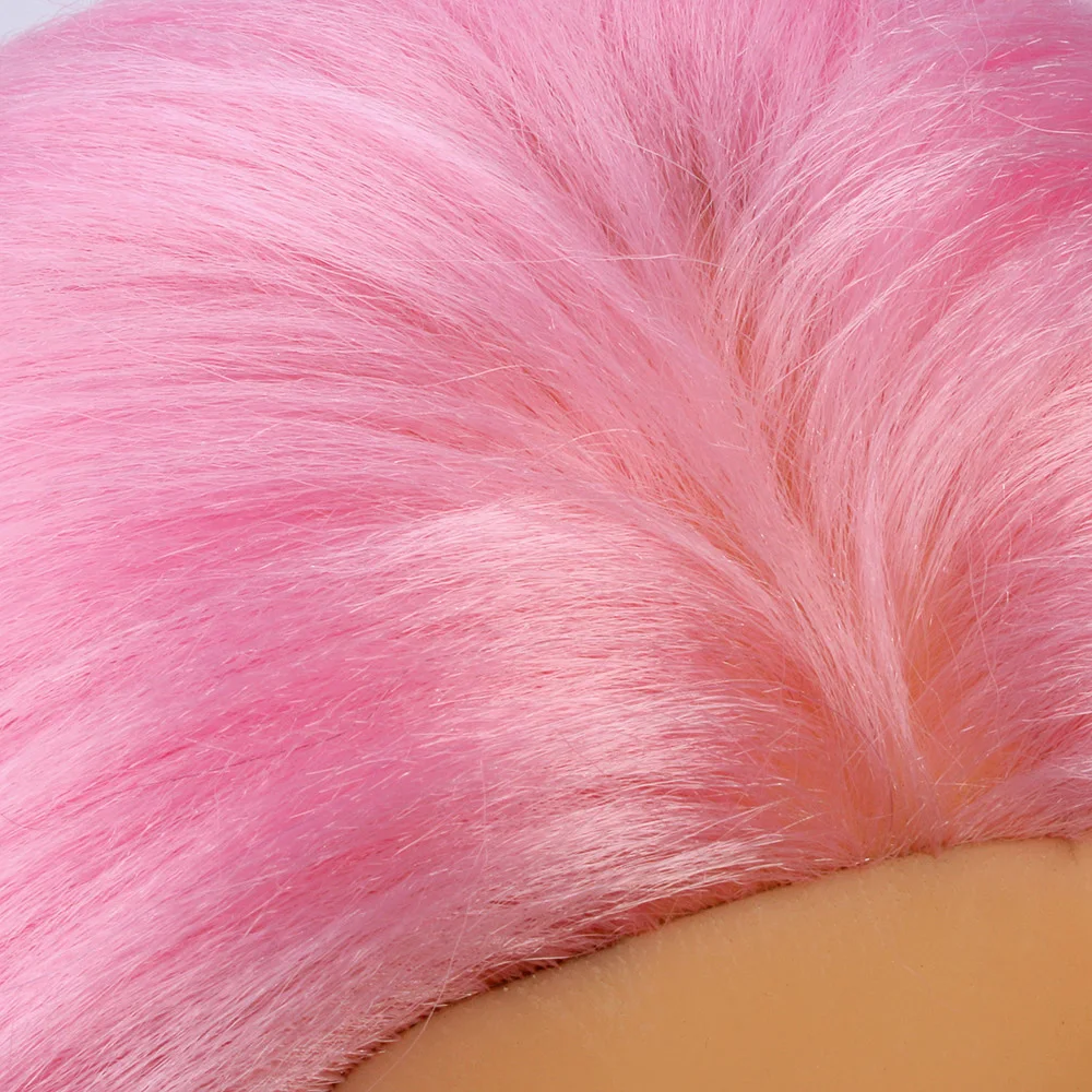 24 ''парикмахерские радужные розовые волосы голова манекена для косметологии