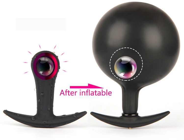 Inflatable Anal Plug Built-In Rolling Steel Ball Vaginal Dilator Pump Prostate Massager Stimulator Sex Toys For Couple | Красота и