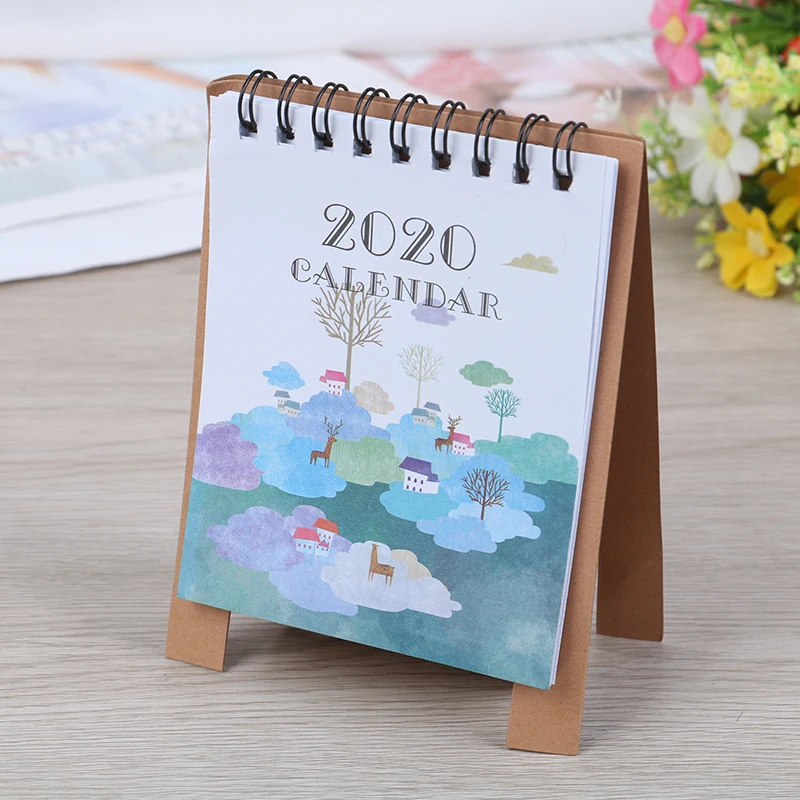 2020 Forest Animals Mini Desktop Paper Calendar Daily Scheduler Table Planner | Канцтовары для офиса и дома