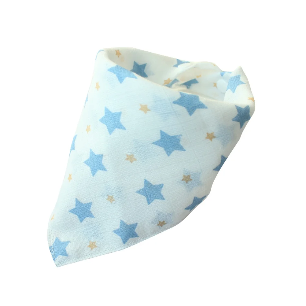 

Baby Bibs Triangle Double Cotton Bibs Cotton Bandana Bibs Cartoon Print Saliva Towel Baby Boys Girls Feeding Apron