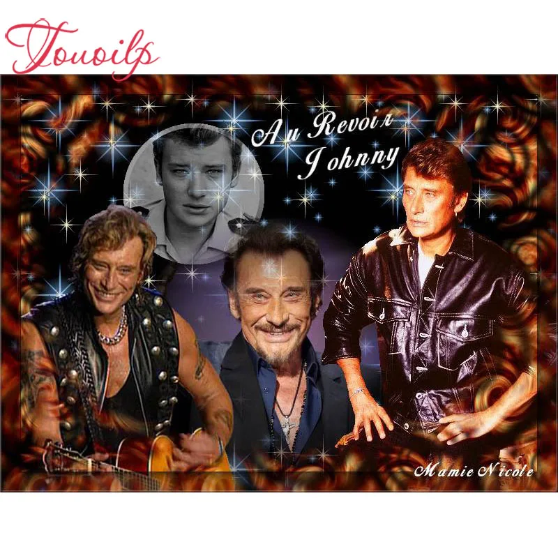 

Touoilp"Johnny Hallyday"diamond embroidery puzzles 5d diamond painting mosaic picture of rhinestones cross-stitch kit Pattern