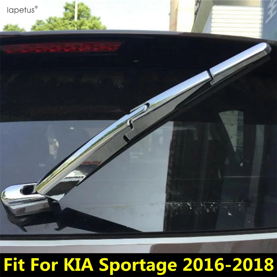 

Bright Style Accessories For KIA Sportage 2016 2017 2018 Rear Tail Window Wiper Windshield Molding Cover Kit Trim Exterior 4 Pcs