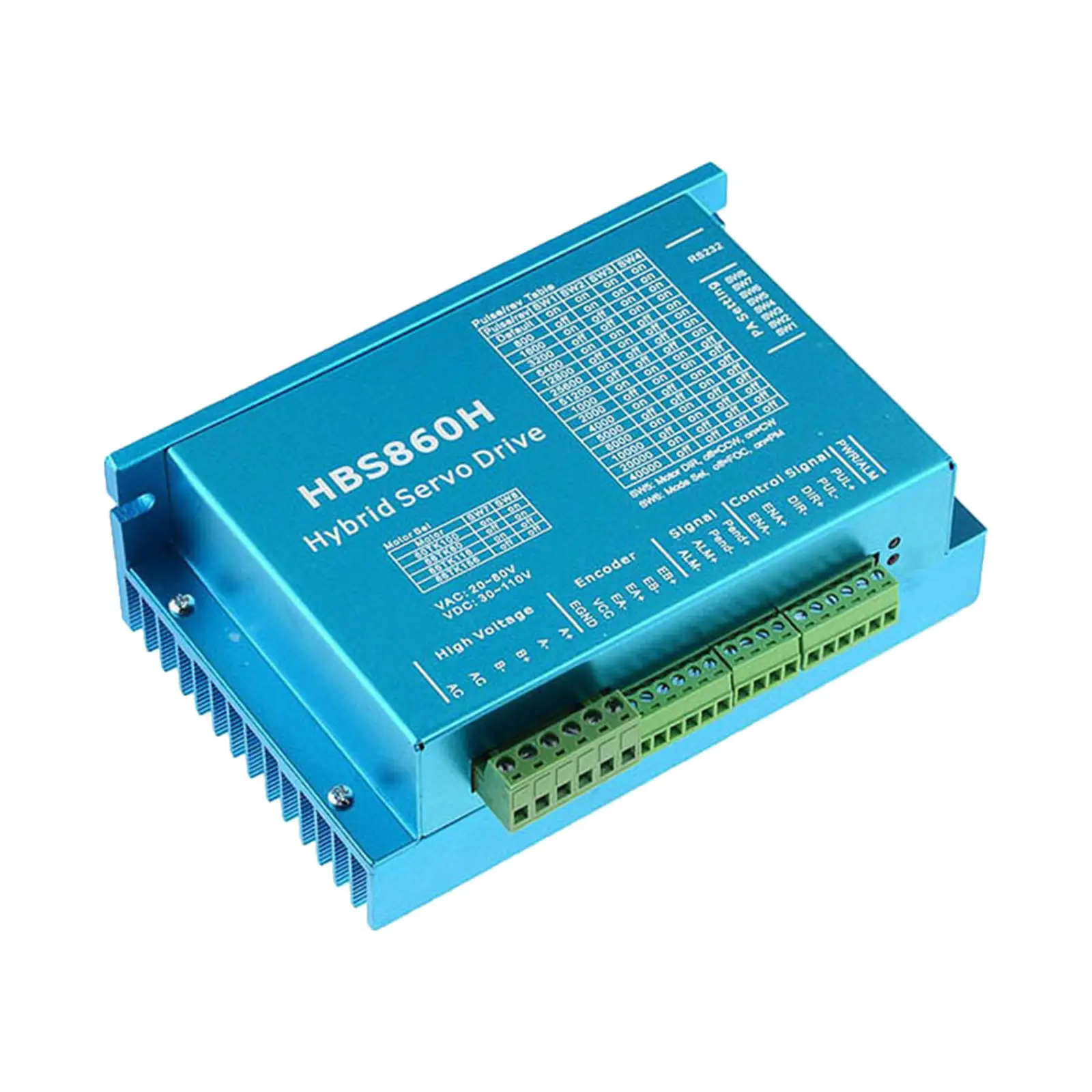 

HBS860H Servo Closed-Loop Stepper Motor Controller Driver Encoder 3D Printer Parts Accessories Replace 20-80VAC/30-110VDC 1piece