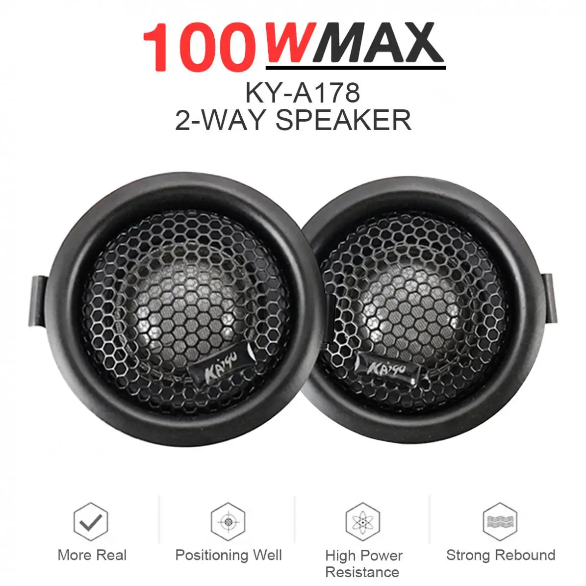 Универсальный высокоэффективный купольный мини динамик 91dB 100 Вт 2 шт. динамики