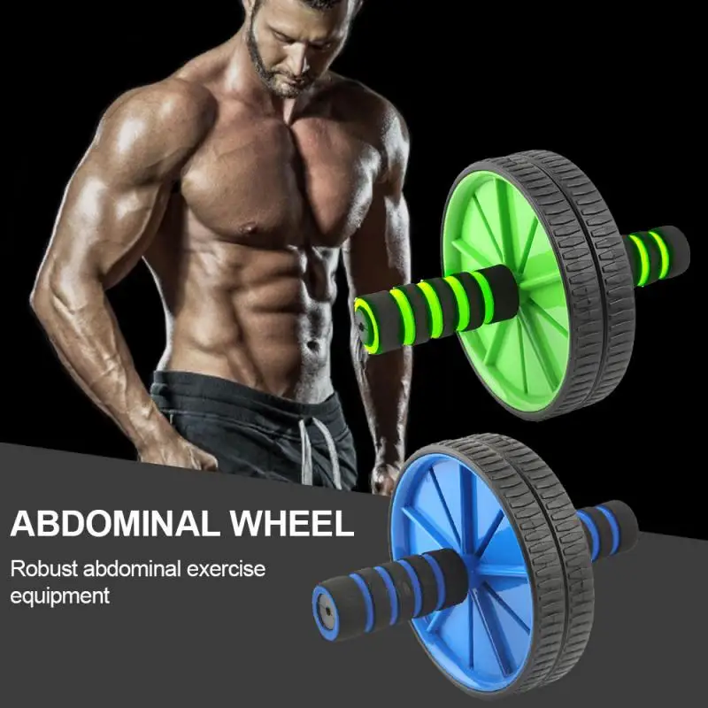 

Outdoor Indoor Abdominal Device Abdominal Wheel Double Wheel Belly Roller Double Wheel Silent Abdominal Exerciser Ab Rollers