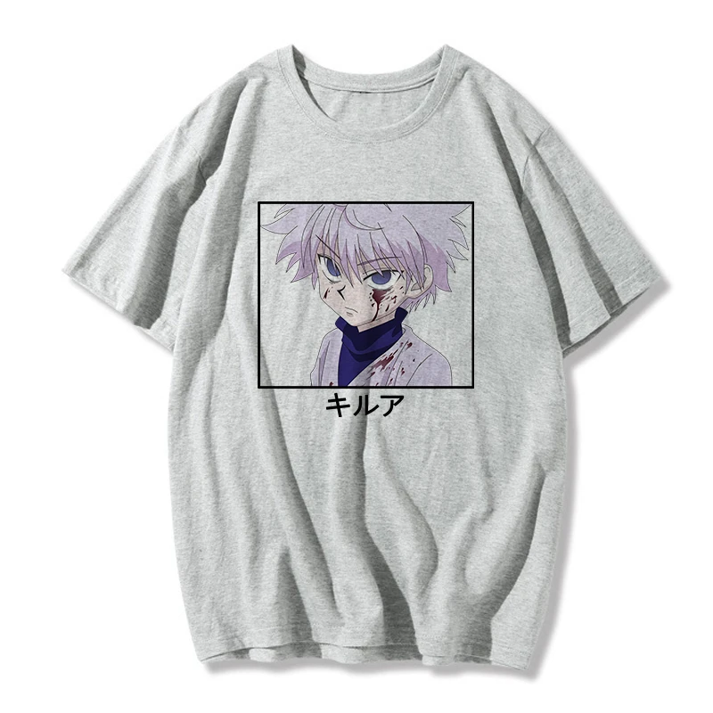 Футболка Hunter X kilua женская с круглым вырезом повседневный топ японским аниме