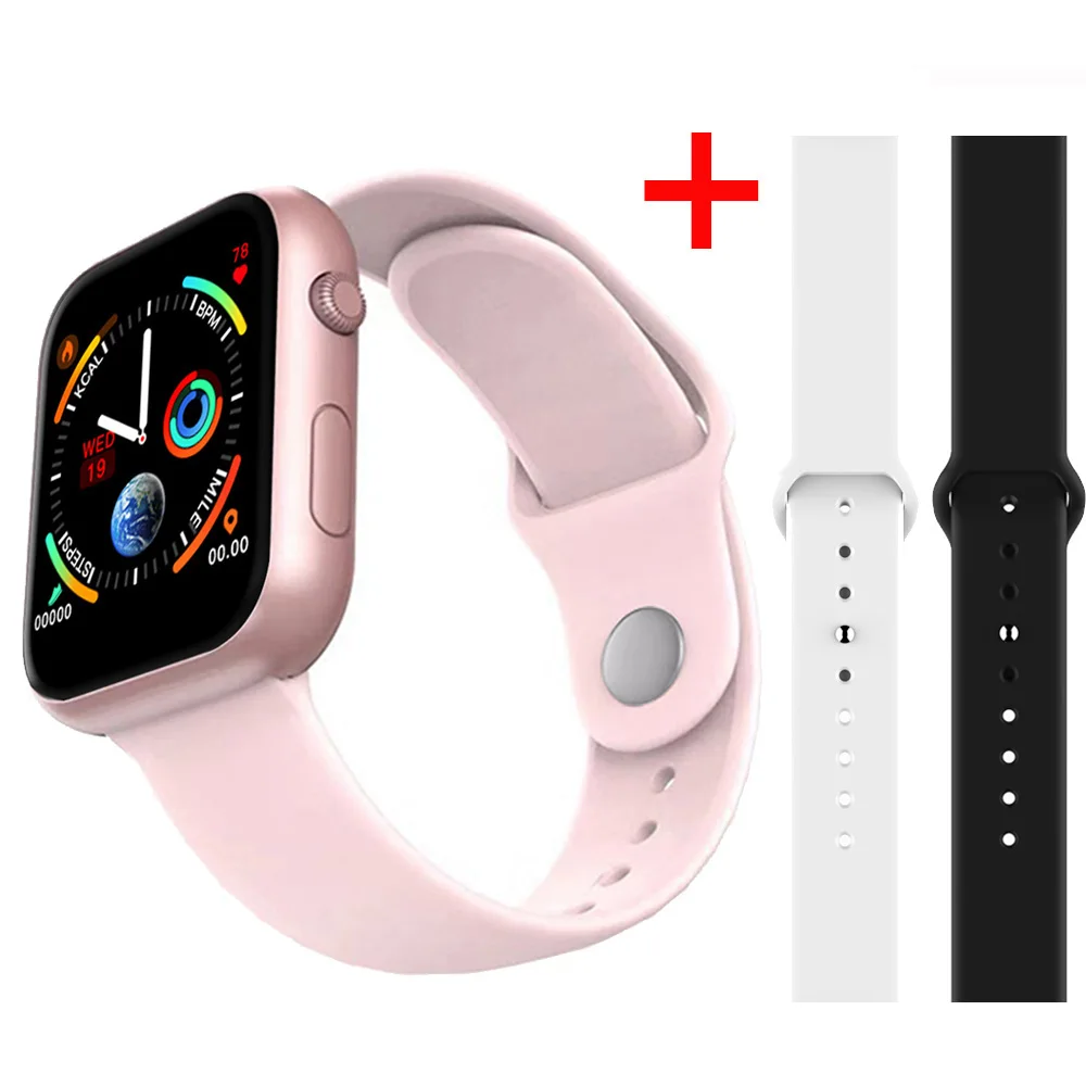 pink black white Умные часы Fentorn Series 4, кровяное давление, умные часы для женщин, умные часы для мужчин, Apple IOS, samsung, huawei, Android - Цвет: pink black white